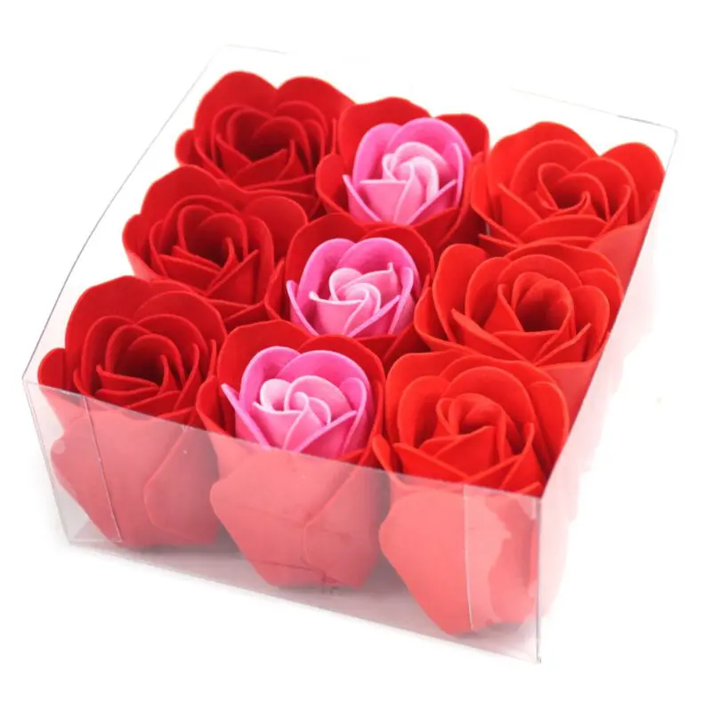 Set de 9 Fleurs de Savon - Roses Rouges – Image 2