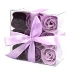 Set de 9 Fleurs de Savon - Roses Lavande