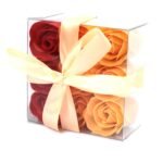 Set de 9 Fleurs de Savon - Roses Pêche