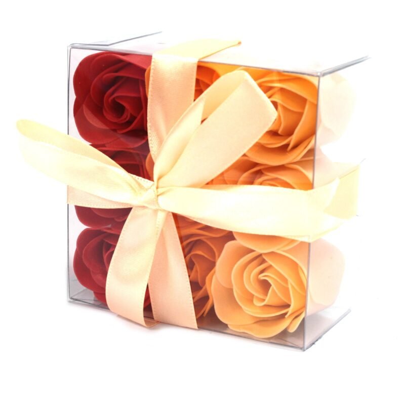 Set de 9 Fleurs de Savon - Roses Pêche