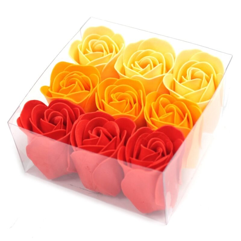 Set de 9 Fleurs de Savon - Roses Pêche – Image 2