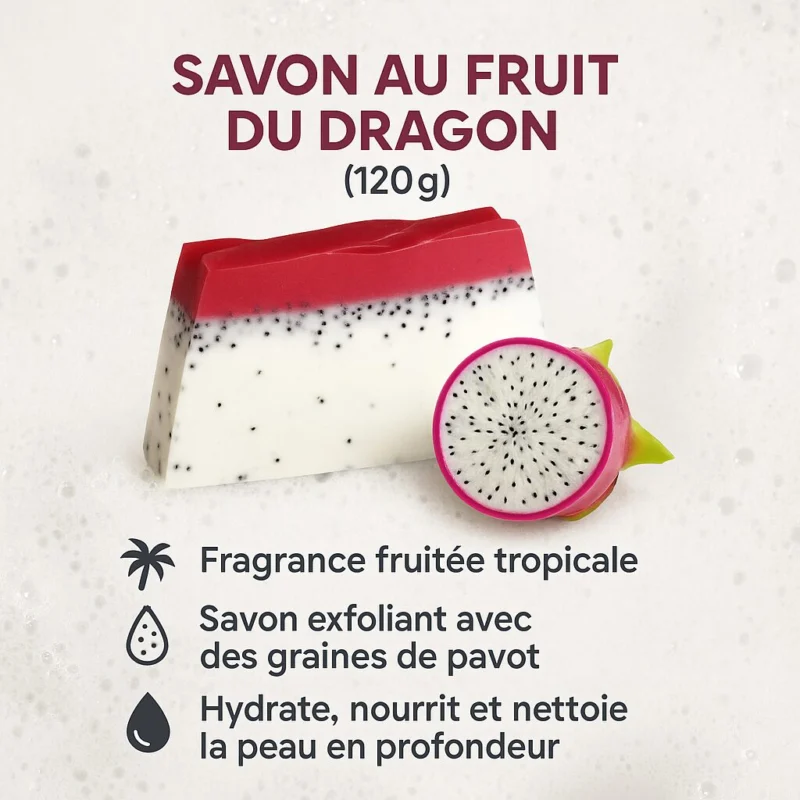 Savon au Fruit du dragon (120g) – Image 2