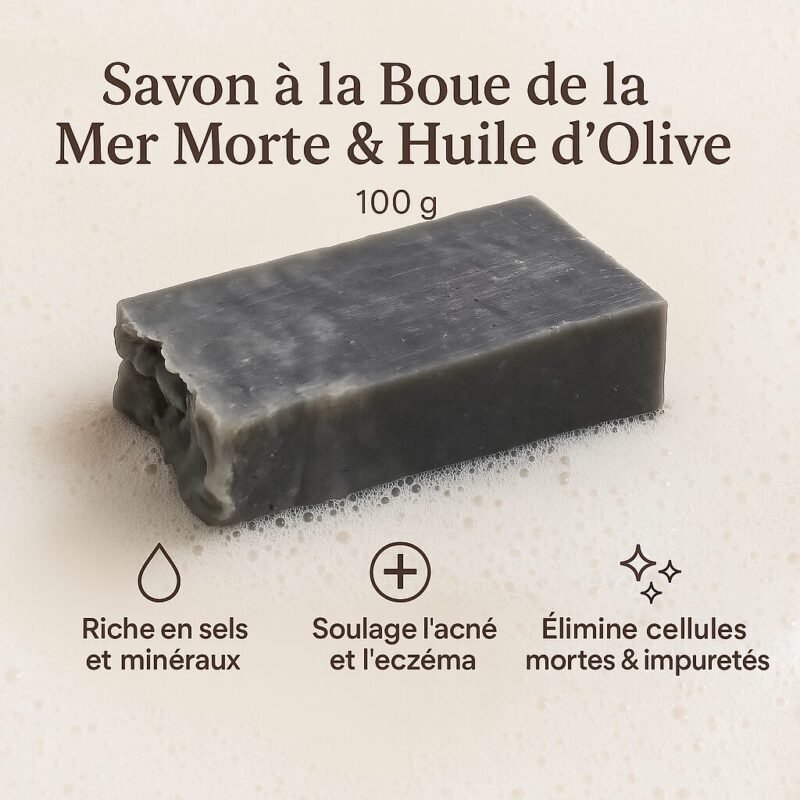 Savon à la Boue de la Mer Morte & Huile d'Olive (100g) – Image 2