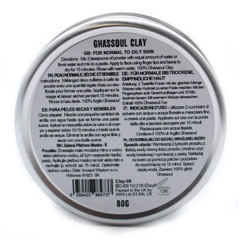 Masque d'Argile Ghassoul Visage (80g) – Image 3