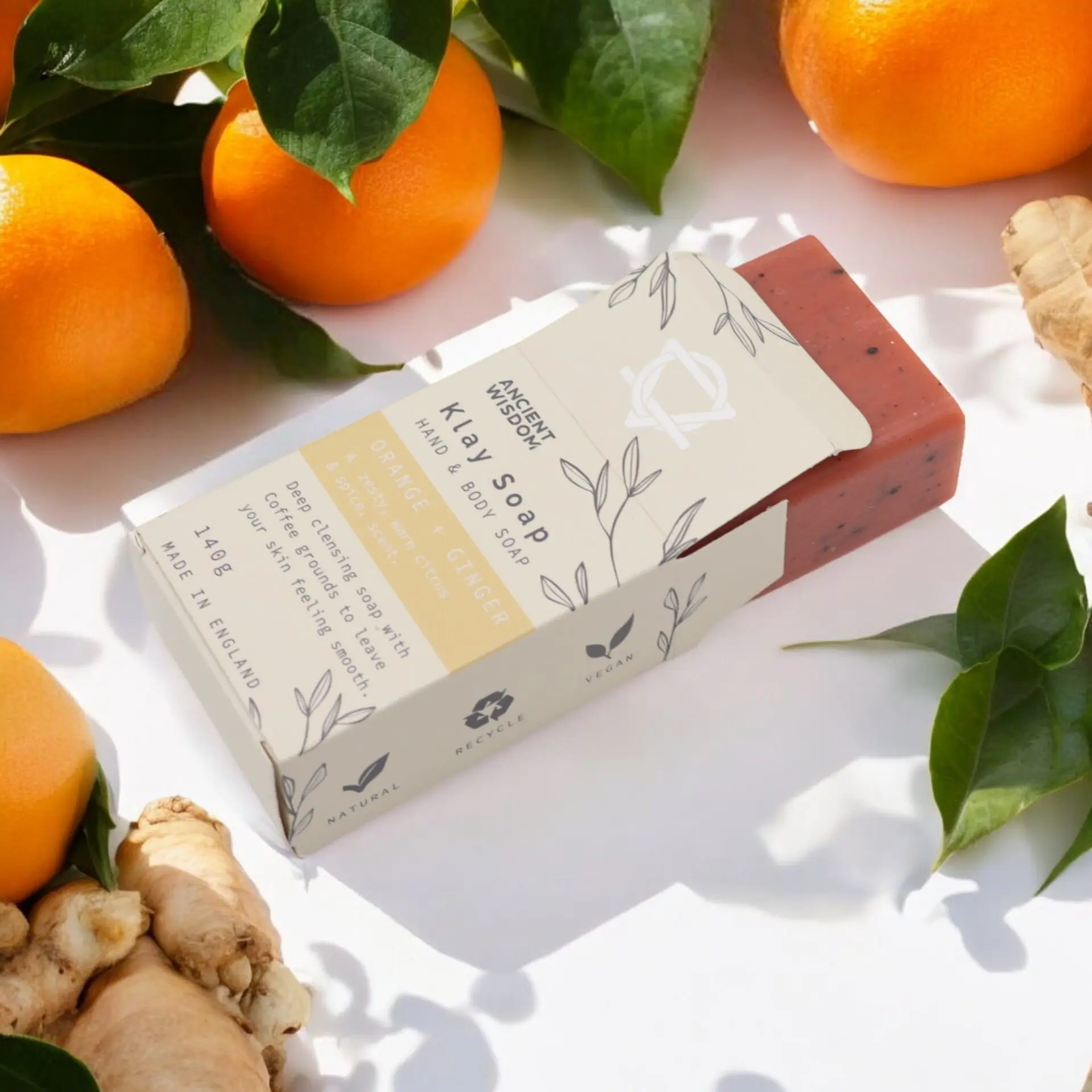 Savon pour Peau Acnéique - Orange & Gingembre